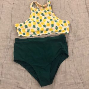 High-waisted Pineapple bikini.